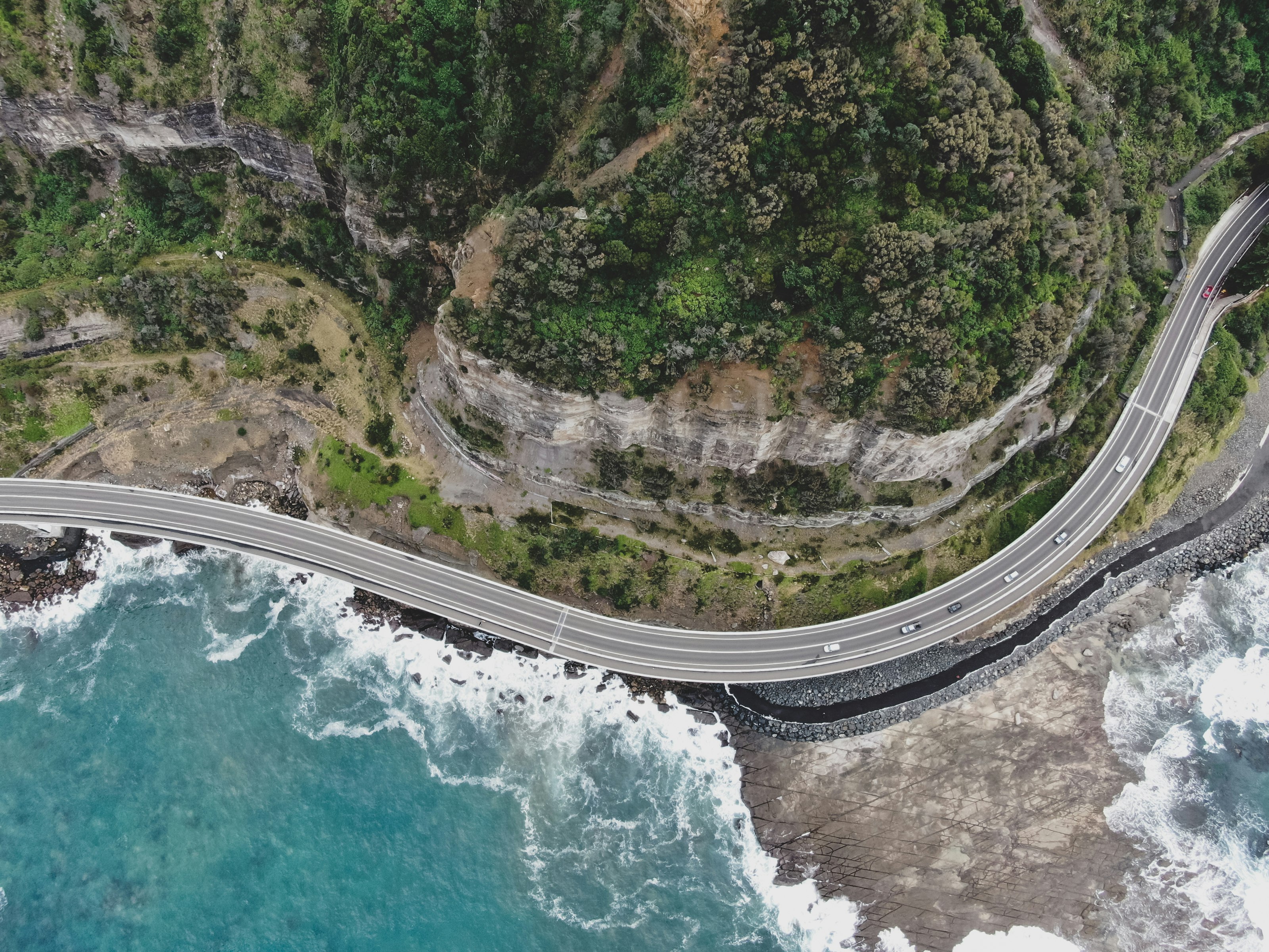 aerial view of a river